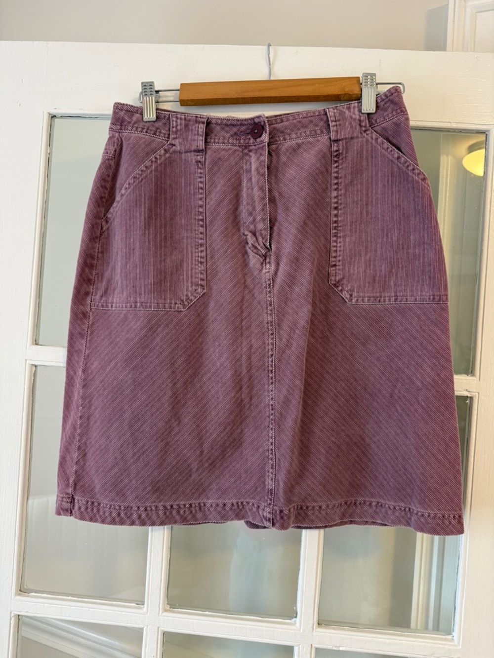LL Bean Vintage Purple Corduroy Skirt